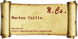 Markos Csilla névjegykártya