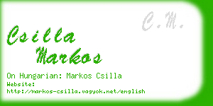 csilla markos business card